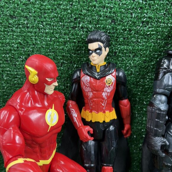 Justice League Action Figures 12" Lot 5 Batman Superman Robin Wonder Woman Flash - Picture 3 of 12